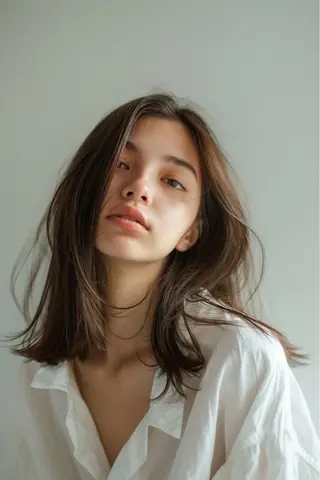 ミディアム 新宿/韓国レイヤー/ 顔まわり/メンズヘアのヘアスタイル