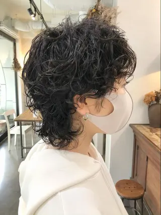 ショート パーマ 千葉 郁也のヘアスタイル