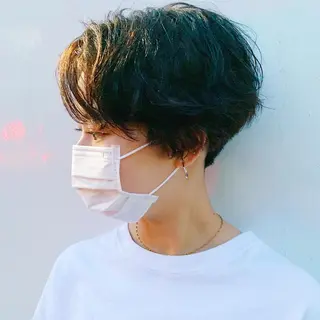 ショート カラー CODE.LINE所属・中川 竜誠のヘアスタイル