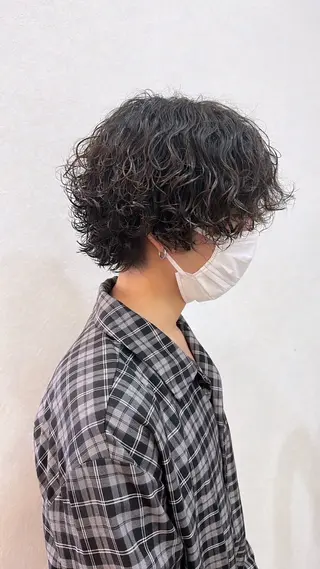 パーマ メンズ 村上 勝大のヘアスタイル