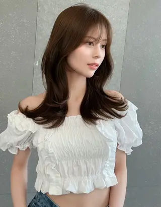 ロング カラー パーマ 平川 友理/韓国ヘア💘のヘアスタイル