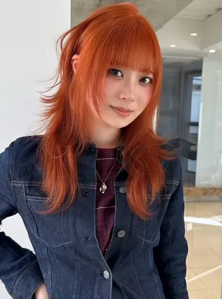 ロング カラー ヘアアレンジ 🫧🇰🇷韓国ヘア レイヤー🐺Yutaのヘアスタイル