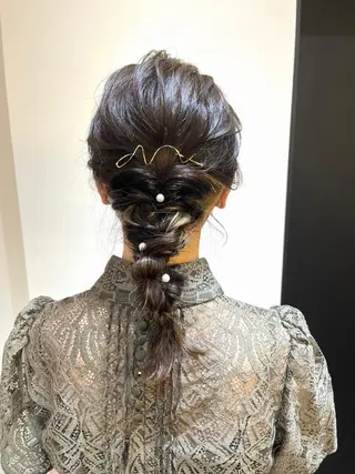 ヘアアレンジ ハイトーンカラー 🦋yuri🦋のヘアスタイル