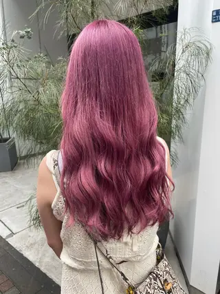 ロング カラー ヘアアレンジ ピンク・ベージュ🩰 カラー🫧とらのヘアスタイル