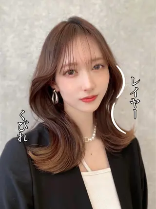 セミロング 映える顔まわり/前髪 特化 💗 ユキマのヘアスタイル