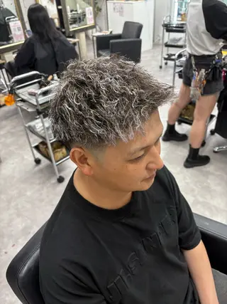 カラー パーマ メンズ 笹江 瑞穂のヘアスタイル