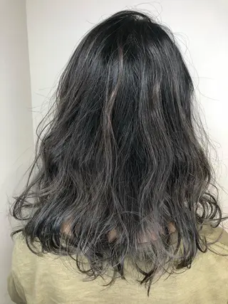 セミロング カラー メンズヘア特化 崎田 成人のヘアスタイル