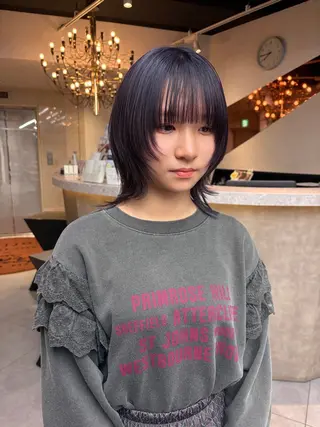 ショート カラー 藤原快斗/レイヤー /ウルフ/ハイトーンのヘアスタイル