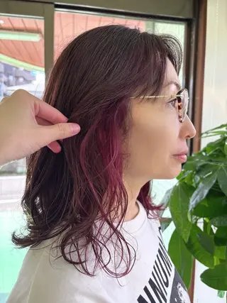 ミディアム カラー men's&ladys J'sGrace【メンズアンドレディース ジェイズグレイス】所属・🌻J'sGrace /JUMA🌻のヘアスタイル