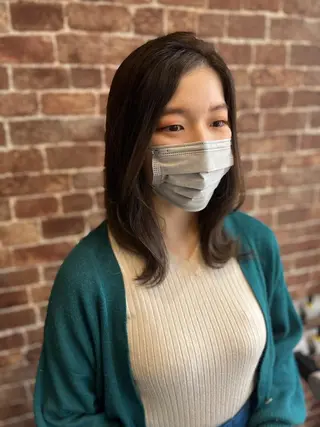 ミディアム カラー パーマ ヘアアレンジ メンズ キッズ ネイル マツエク・マツパ アイブロウ times salon名駅所属・久木原 ゆりのヘアスタイル