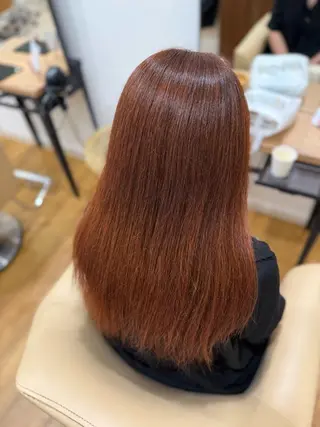 ロング カラー 黒地 陽菜のヘアスタイル
