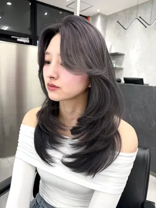 ロング 京都レイヤーカット うえひのヘアスタイル