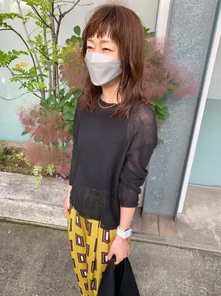 セミロング 田中 亜沙美のヘアスタイル