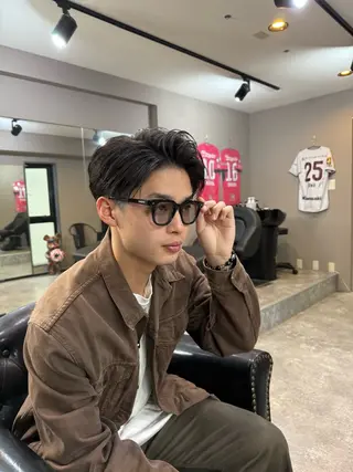 ショート カラー パーマ ヘアアレンジ メンズ NUMBER.12所属・【メンズ専門美容師】 NUMBER.12のヘアスタイル