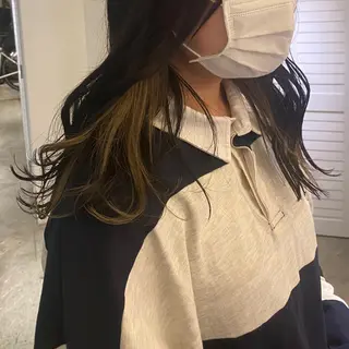 セミロング カラー 髪質改善 イオリのヘアスタイル