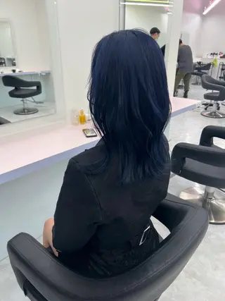 ロング カラー パーマ ヘアアレンジ 透明感ブリーチカラー 🌈TOMOHIROのヘアスタイル