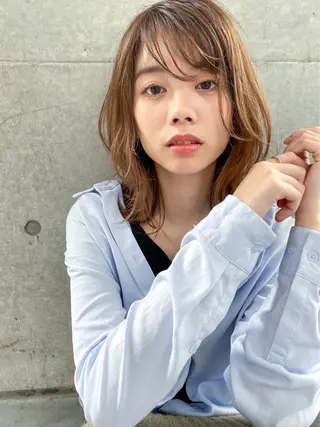 細めハイライト🩶 ボブ/レイヤーカットのヘアスタイル