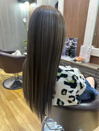 ロング カラー 細川武琉/艶カラー /Aqua limeのヘアスタイル