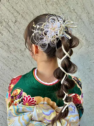 ロング ヘアアレンジ 艶髪カラー✨ デジタルパーマ✨植松のヘアスタイル