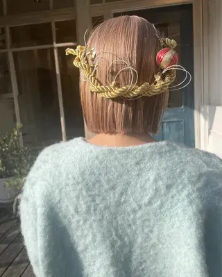 ショート ヘアアレンジ 🙃 透明感カラー/ボブのヘアスタイル