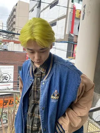 ショート カラー qiie/ワンカラー メンズカット/カラーのヘアスタイル