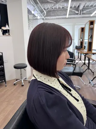 カラー 武田涼レイヤーカット 髪質改善×縮毛矯正のヘアスタイル