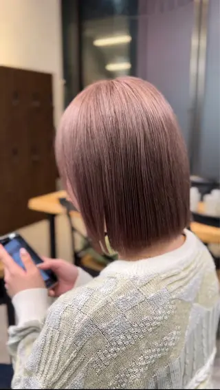 ミディアム カラー ⭐️似合わせボブ ⭐️かえでのヘアスタイル