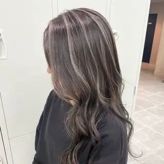 ロング カラー メンズパーマ🔵 ハイトーン✨原田慎也のヘアスタイル