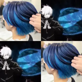 ショート カラー 派手髪/ハイトーン/ エクステ✨ユウキのヘアスタイル