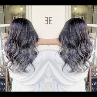 カラー ロング cherie所属・バレイヤージュ/ ハイライト/大内格のヘアスタイル