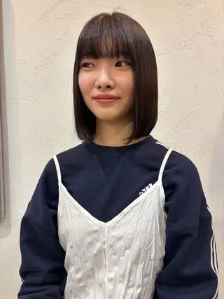 ミディアム 福井 莉帆のヘアスタイル