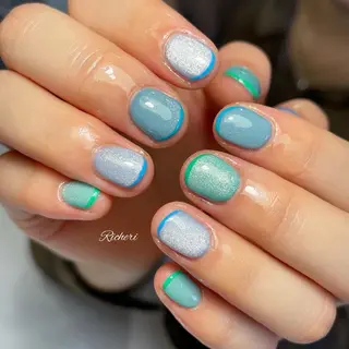 セミロング ネイル richeri beautyのネイルデザイン