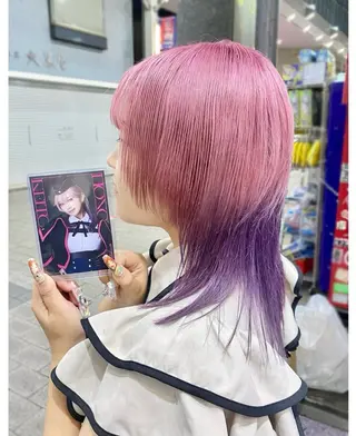 ミディアム カラー GARU-ガル-所属・TSUNO🦖 派手髪/オタク美容師のヘアスタイル