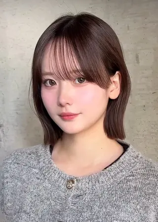 ショート ARMONY表参道店所属・韓国風レイヤーカラー ライムのヘアスタイル