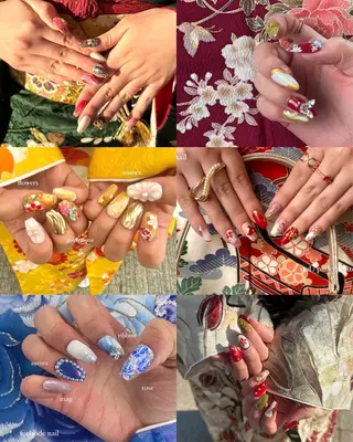 ネイル レイヤー/手書きネイ ルCOCORO 🎀のネイルデザイン