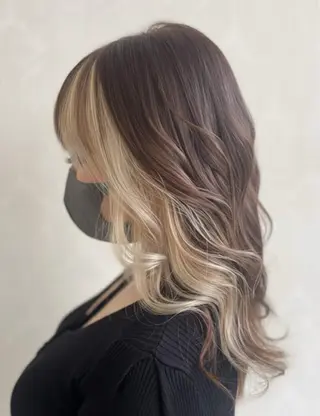 セミロング カラー 福田 武士のヘアスタイル