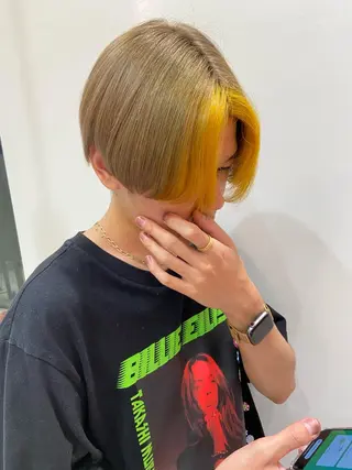 カラー メンズ 新宿/韓国ヘア 中明度カラー/かやのヘアスタイル