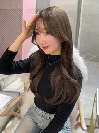 ロング カラー レイヤーカット/ 縮毛矯正/ミサキ💐のヘアスタイル