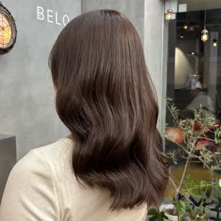 セミロング カラー BELO OSAKA マオのヘアスタイル
