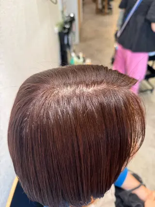 ミディアム カラー 縮毛矯正/艶髪カラー ヘアアレンジ/ひふみのヘアスタイル