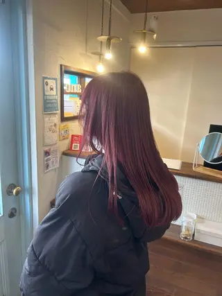 セミロング カラー 徳 永のヘアスタイル