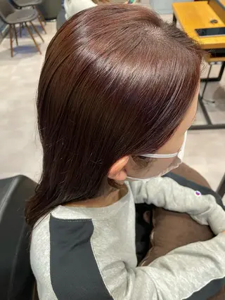 セミロング カラー 韓国風/オシャレ /縮毛矯正/滝口琴未のヘアスタイル