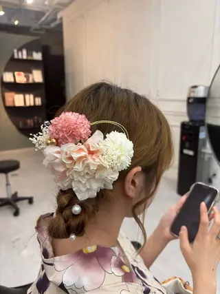 ロング ヘアアレンジ MaisonHALU さくらのヘアスタイル