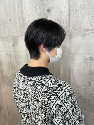 ショート カラー メンズ _WHITE 浜松 店長 もえかのヘアスタイル