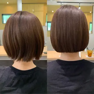 ショート パーマ hub hair レイヤー/透明感のヘアスタイル