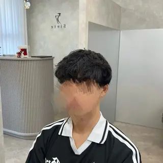 メンズ ニュアンスパーマ💙 毛流れ✂️イザベラのヘアスタイル