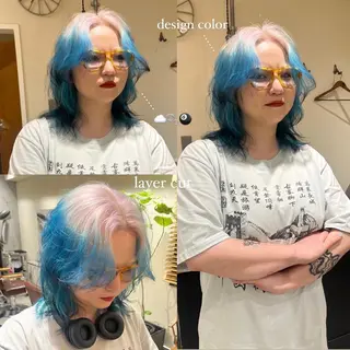 セミロング カラー 🦮shiori アイドルオタク🦮のヘアスタイル