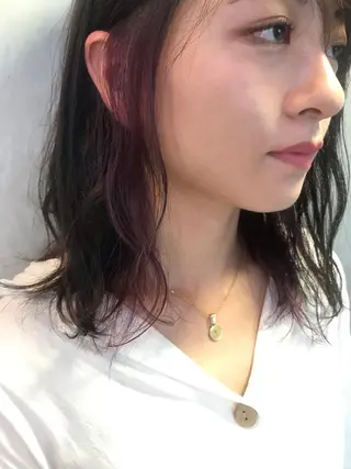 ミディアム カラー ヘアアレンジ stylist/蛯谷 珠里のヘアスタイル