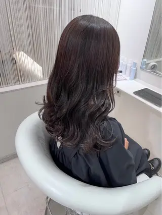 ロング カラー ParveMix 楠本結菜のヘアスタイル