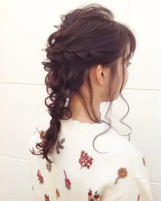 ロング カラー 榎園 由美のヘアスタイル